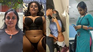 Dusky Tamil Mallu Girl Blowjob –  Sex Taking Cum in Doggy Style
